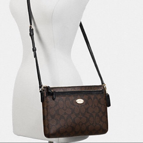 💕 CLASSY COACH CROSSBODY W/POP-UP POUCH - Picture 3 of 4